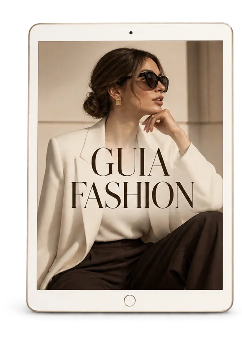 Guia Fashion aberto no tablet